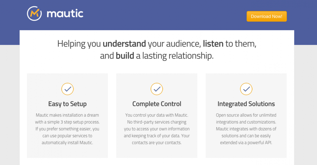 Mautic is a great solution for professional services marketing